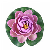 CHENCHENG 1 Piece Artificial Lotus Water Lily Floating Flower Pond Tank Plant Ornament Home Garden Pond Decoration
