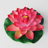 CHENCHENG 1 Piece Artificial Lotus Water Lily Floating Flower Pond Tank Plant Ornament Home Garden Pond Decoration