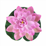 CHENCHENG 1 Piece Artificial Lotus Water Lily Floating Flower Pond Tank Plant Ornament Home Garden Pond Decoration