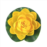 CHENCHENG 1 Piece Artificial Lotus Water Lily Floating Flower Pond Tank Plant Ornament Home Garden Pond Decoration