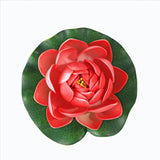 CHENCHENG 1 Piece Artificial Lotus Water Lily Floating Flower Pond Tank Plant Ornament Home Garden Pond Decoration