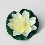CHENCHENG 1 Piece Artificial Lotus Water Lily Floating Flower Pond Tank Plant Ornament Home Garden Pond Decoration