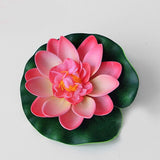 CHENCHENG 1 Piece Artificial Lotus Water Lily Floating Flower Pond Tank Plant Ornament Home Garden Pond Decoration