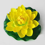 CHENCHENG 1 Piece Artificial Lotus Water Lily Floating Flower Pond Tank Plant Ornament Home Garden Pond Decoration