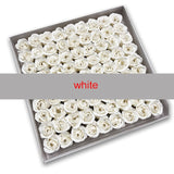 81Pcs Rose Bath Body Flower Floral Soap Scented Rose Flower Essential Wedding Valentine'S Day Gift Holding flowers