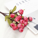 Silk Small artificial Rose Daisy Camellia flowers party home decor wedding decoration accessories mini fake flower gift 52032