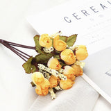 Silk Small artificial Rose Daisy Camellia flowers party home decor wedding decoration accessories mini fake flower gift 52032