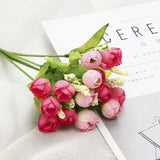Silk Small artificial Rose Daisy Camellia flowers party home decor wedding decoration accessories mini fake flower gift 52032