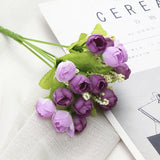 Silk Small artificial Rose Daisy Camellia flowers party home decor wedding decoration accessories mini fake flower gift 52032