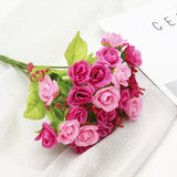 Silk Small artificial Rose Daisy Camellia flowers party home decor wedding decoration accessories mini fake flower gift 52032