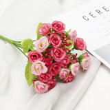Silk Small artificial Rose Daisy Camellia flowers party home decor wedding decoration accessories mini fake flower gift 52032