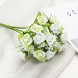 Silk Small artificial Rose Daisy Camellia flowers party home decor wedding decoration accessories mini fake flower gift 52032