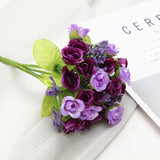 Silk Small artificial Rose Daisy Camellia flowers party home decor wedding decoration accessories mini fake flower gift 52032