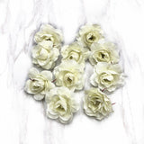 YOOROMER 10pcs small roses handmade artificial flower head wedding party home decoration DIY wreath gift box scrapbook crafts
