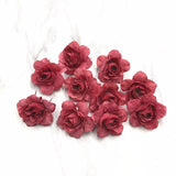 YOOROMER 10pcs small roses handmade artificial flower head wedding party home decoration DIY wreath gift box scrapbook crafts