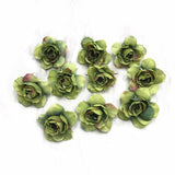 YOOROMER 10pcs small roses handmade artificial flower head wedding party home decoration DIY wreath gift box scrapbook crafts