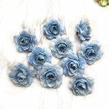 YOOROMER 10pcs small roses handmade artificial flower head wedding party home decoration DIY wreath gift box scrapbook crafts