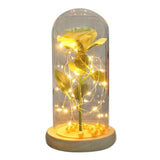 Eternal Flower Glass Cover Beauty And Beast Eternal Flower Rose In Flask Wedding Decor Artificial Flowers Valentine's Day Gifts