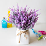 25 Heads Wedding Party Artificial Flowers Lavender Fake Bridal Bouquet Party Home Decor Decorations Artificial Flowers