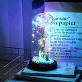 Eternal Flower Glass Cover Beauty And Beast Eternal Flower Rose In Flask Wedding Decor Artificial Flowers Valentine's Day Gifts