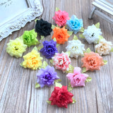 12PCS Simulated Silk Small Rose Flower  DIY Hairpin Flower  Wedding Scarlet  4.5CM