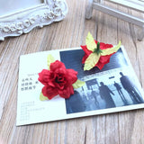 12PCS Simulated Silk Small Rose Flower  DIY Hairpin Flower  Wedding Scarlet  4.5CM