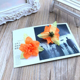 12PCS Simulated Silk Small Rose Flower  DIY Hairpin Flower  Wedding Scarlet  4.5CM