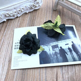 12PCS Simulated Silk Small Rose Flower  DIY Hairpin Flower  Wedding Scarlet  4.5CM
