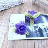 12PCS Simulated Silk Small Rose Flower  DIY Hairpin Flower  Wedding Scarlet  4.5CM