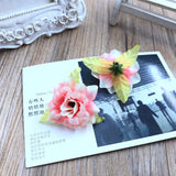 12PCS Simulated Silk Small Rose Flower  DIY Hairpin Flower  Wedding Scarlet  4.5CM