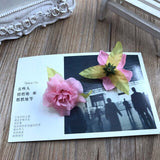 12PCS Simulated Silk Small Rose Flower  DIY Hairpin Flower  Wedding Scarlet  4.5CM