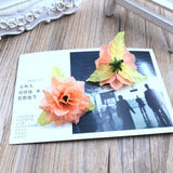 12PCS Simulated Silk Small Rose Flower  DIY Hairpin Flower  Wedding Scarlet  4.5CM