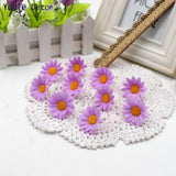 50pcs Small Silk Sunflower Handmake Artificial Flower Head Wedding Decoration DIY Wreath Gift Box Scrapbooking Craft Fake Flower