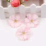 New 10pcs 4.5cm artificial silk plum flower head wedding home decoration DIY flower wall decoration scrapbook craft flower