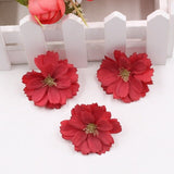 New 10pcs 4.5cm artificial silk plum flower head wedding home decoration DIY flower wall decoration scrapbook craft flower