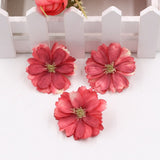 New 10pcs 4.5cm artificial silk plum flower head wedding home decoration DIY flower wall decoration scrapbook craft flower