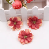 New 10pcs 4.5cm artificial silk plum flower head wedding home decoration DIY flower wall decoration scrapbook craft flower