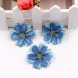 10pcs 4cm Artificial Silk Plum Blossom Flower Wedding Decorative Flower DIY Wreath Gift Cut & Clip Craft Fake Flower Decoration