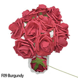 5PCS/Lot 8cm Bigs PE Foam Fake Roses Flowers Head For Wedding Home Decorations DIY Decorative Artificial Flowers Wreath White