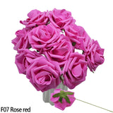 5PCS/Lot 8cm Bigs PE Foam Fake Roses Flowers Head For Wedding Home Decorations DIY Decorative Artificial Flowers Wreath White