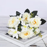 artificial peonies flowers silk bouquet for wedding decoration cheap small fake flowers home decor DIY high quality chinese made